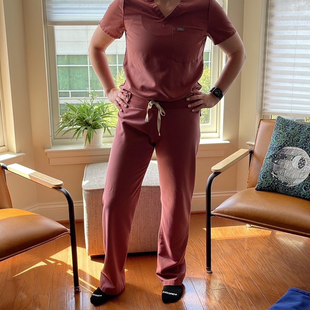 Figs Livingston Scrub Pants Mauve Pink